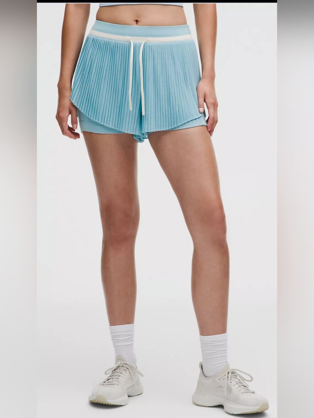 New Lululemon Ace Advantage High-Rise Pleated Tennis Short 2" XL Blue Pickleball